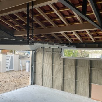 Garage en béton enduit 2 pentes